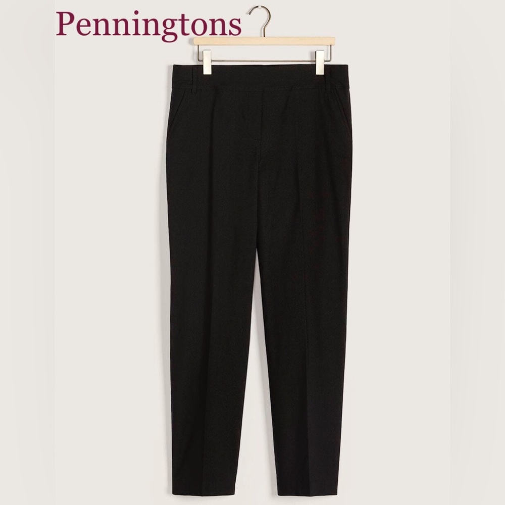 Penningtons Petite Length Print Ankle Pant, Straight Fit, 26W